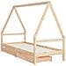 Giroletto per Bambini con Cassetti 90x190cm Legno Massello Pino - Foto miniatura 3