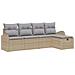 Set di divani da giardino con cuscini Beige Rattan - Foto miniatura 1