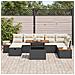 Set di Divano da Giardino 8 Pezzi con Cuscini Rattan Nero - Foto miniatura 3