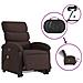 Poltrona Alzapersona Massaggio Elettrica Marrone Scuro Tessuto - Foto miniatura 6