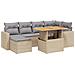 Set Divani da Giardino 11 pz con Cuscini in Polyrattan Grigio - Foto miniatura 1