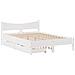 Giroletto con Cassetti Bianco 135x190 cm Legno Massello di Pino - Foto miniatura 1