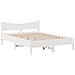 Giroletto con Cassetti Bianco 135x190 cm Legno Massello di Pino - Foto miniatura 5