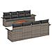 Set Divano da Giardino con cuscino 7 pcs Grigio 55 x 55 x 37 cm - Foto miniatura 1