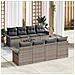Set Divano da Giardino con cuscino 7 pcs Grigio 55 x 55 x 37 cm - Foto miniatura 2
