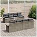 Set Divano da Giardino con cuscino 7 pcs Grigio 55 x 55 x 37 cm - Foto miniatura 3
