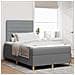 Letto a molle con materasso Grigio chiaro 120 x 190 cm Tessuto - Foto miniatura 2