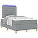 Letto a molle con materasso Grigio chiaro 120 x 190 cm Tessuto - Foto miniatura 3