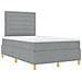 Letto a molle con materasso Grigio chiaro 120 x 190 cm Tessuto - Foto miniatura 7