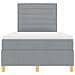 Letto a molle con materasso Grigio chiaro 120 x 190 cm Tessuto - Foto miniatura 9