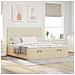 Struttura Letto Pouf con Materassi Crema 160x200 cm in Tessuto - Foto miniatura 3