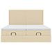 Struttura Letto Pouf con Materassi Crema 160x200 cm in Tessuto - Foto miniatura 7