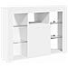 Mobile TV LED Angolare Bianco 100x40x68cm Legno multistrato - Foto miniatura 6