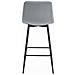 Sgabello da bar POZZA - Velluto grigio argento con gambe nere x 2 - Foto miniatura 5
