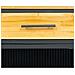 Credenza In Vetro, Metallo E Legno 3 Cassetti Nero 120x35x79,5h Cm - Foto miniatura 7