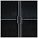 Credenza In Vetro, Metallo E Legno 3 Cassetti Nero 120x35x79,5h Cm - Foto miniatura 8