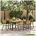 Set da Pranzo per Giardino 7 pcs Nero e Marrone polyrattan - Foto miniatura 2