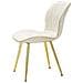 Set 2 Sedie Paris Space In Velluto Crema Con Gambe Dorate Cm 46x58x77 - Foto miniatura 3