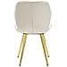 Set 2 Sedie Paris Space In Velluto Crema Con Gambe Dorate Cm 46x58x77 - Foto miniatura 4