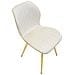 Set 2 Sedie Paris Space In Velluto Crema Con Gambe Dorate Cm 46x58x77 - Foto miniatura 5