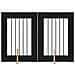 Cancello per cani con supporti 2 pcs Rovere Nero 60 x 80 cm - Foto miniatura 1