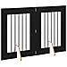 Cancello per cani con supporti 2 pcs Rovere Nero 60 x 80 cm - Foto miniatura 4