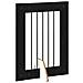 Cancello per cani con supporti 2 pcs Rovere Nero 60 x 80 cm - Foto miniatura 5