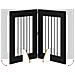 Cancello per cani con supporti 2 pcs Rovere Nero 60 x 80 cm - Foto miniatura 8
