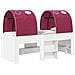 Letto con Tunnel 4 pcs Bianco e Rosso Legno ingegnerizzato - Foto miniatura 1