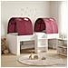Letto con Tunnel 4 pcs Bianco e Rosso Legno ingegnerizzato - Foto miniatura 2