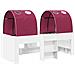 Letto con Tunnel 4 pcs Bianco e Rosso Legno ingegnerizzato - Foto miniatura 3