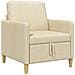 Divano con Storage Crema 72 x 78 x 87 cm Poliestere - Foto miniatura 1