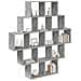 Scaffale da parete Grigio Cemento 120 x 20 x 136 cm - Foto miniatura 3