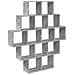 Scaffale da parete Grigio Cemento 120 x 20 x 136 cm - Foto miniatura 6