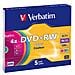 Dvd+rw 4.7gb 4x Color 5pk Slimcase - Foto miniatura 1