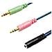 Adattatore Cavo Auricolare Splitter 1 Femmina A 2 Maschio Jack Per Pc - Foto miniatura 2