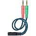Adattatore Cavo Auricolare Splitter 1 Femmina A 2 Maschio Jack Per Pc - Foto miniatura 3