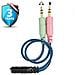 Adattatore Cavo Auricolare Splitter 1 Femmina A 2 Maschio Jack Per Pc - Foto miniatura 1