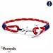 Gioielleria Tm0020. Bracciale, Colore Rosso Blu Argento. Unisex. - In ordine - Foto miniatura 1