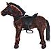Cavallo in Peluche in Piedi Marrone Scuro XXL - Foto miniatura 2