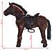 Cavallo in Peluche in Piedi Marrone Scuro XXL - Foto miniatura 3