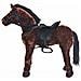 Cavallo in Peluche in Piedi Marrone Scuro XXL - Foto miniatura 7
