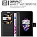 Custodia Compatibile Con Oneplus 5 In Nero Carbone - Coperchio Protettiva Con Chiusura Magnetica, Funzione Stand E Tasca Per Le Carte - Foto miniatura 5