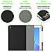 Custodia Per Tablet Compatibile Con Huawei Mediapad T3 10 (9.6"" Zoll) In Nero Satin - Coperchio Protettiva Ultra Sottile Senza Funzione Auto Wake Up E Stand - Foto miniatura 7