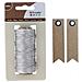 Spago Argento 100 M + 20 Etichette Kraft Con Gagliardetto - Foto miniatura 1