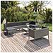 Set Divani Da Giardino 10 Pz Con Cuscini In Polyrattan Grigio - Foto miniatura 1