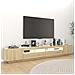 Mobile Porta TV con Luci LED Rovere Sonoma 260x35x40 cm - Foto miniatura 3