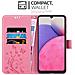 Cadorabo Custodia Compatibile Con Samsung Galaxy A33 5g In Rosa Fiore - Coperchio Protettivo In Design Floreale Con Chiusura Magnetica, Funzione Stand E Slot Per Carte - Foto miniatura 2