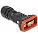DeLOCK D-Sub 9 pin maschio con alloggiamento IP67 impermeabile, D-Sub 9 pin/15 soldering pin, Nero, Arancione, Maschio, Dritto, IP67, -45 - 105 °C - Foto miniatura 1