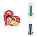 Kit Tagliabiscotti Cuore + 2 Penne Al Cioccolato Verde E Blu Notte - Foto miniatura 1